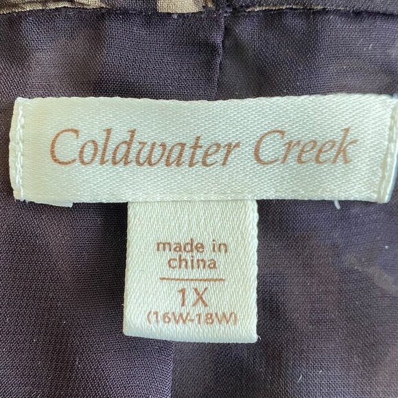 Coldwater Creek Floral Print Tunic Blouse Long Sleeve Shirt Plus Size 1X - Picture 8 of 9